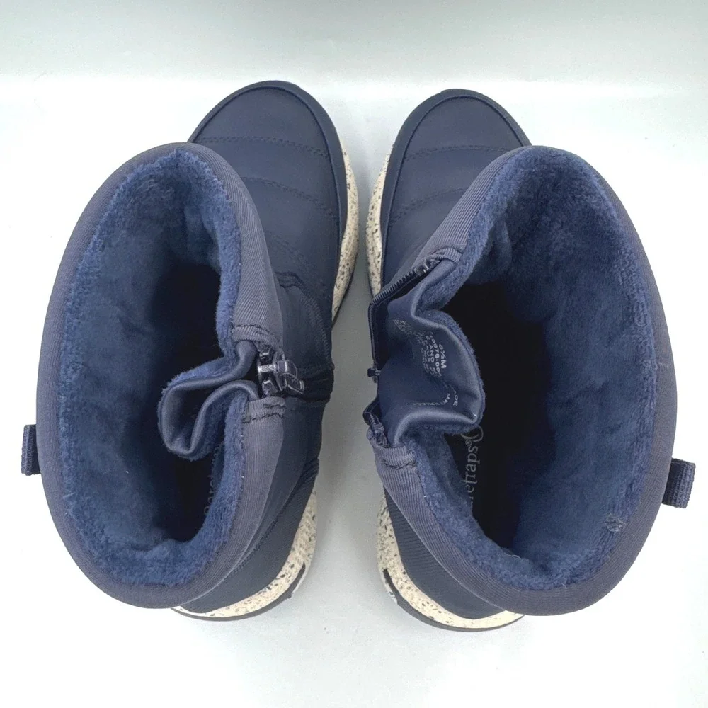 Baretraps NWT Womens Darra Boots 6.5 Navy Waterproof Faux Fur Winter Snow